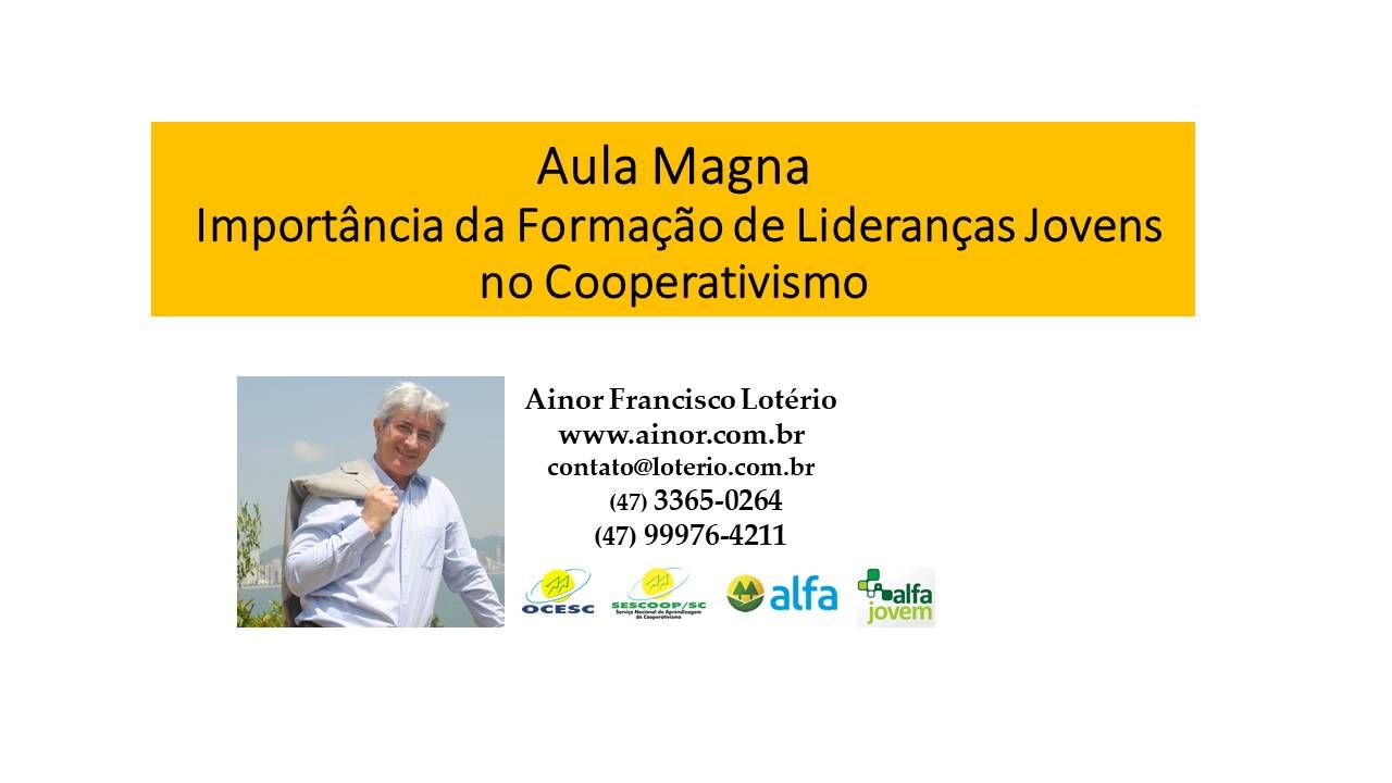 Formação de lideranças jovens no Cooperativismo – Prog. AlfaJovem