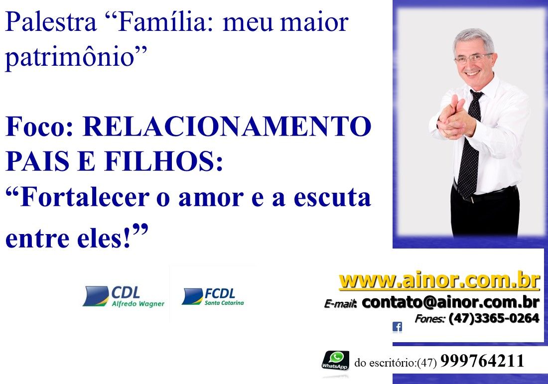 Palestra para as Famílias de Alfredo Wagner/SC
