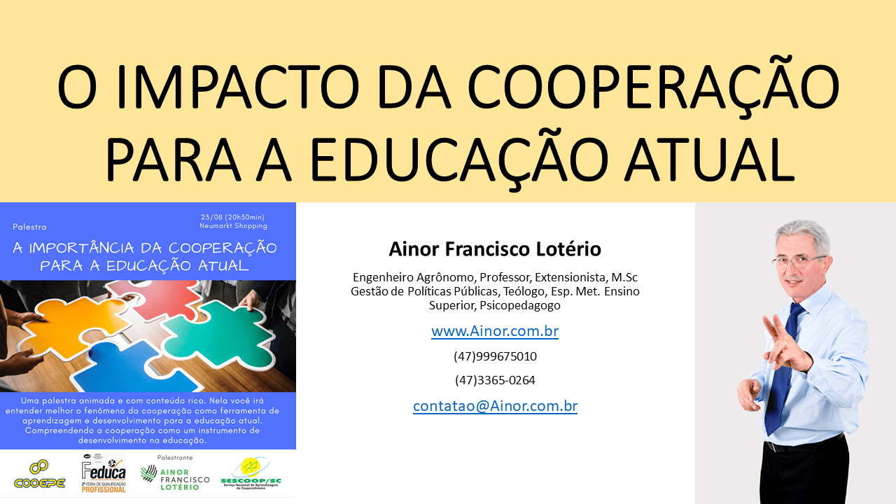 Palestra sobre Cooperação para educação atual
