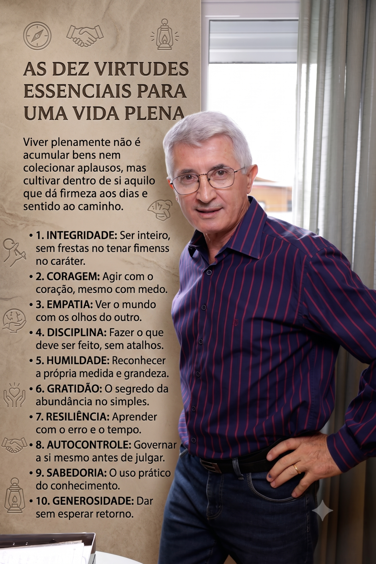 AS DEZ VIRTUDES ESSENCIAIS PARA UMA VIDA PLENA (Palestras e Cursos)